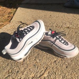 Air max 97s (petal pink, white)